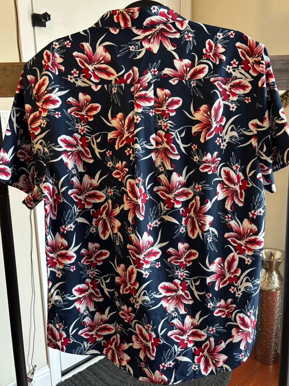 Paisley & Gray Men's Navy Floral print - Large -slim fit